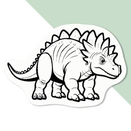 4 x Small 50mm 'Stegosaurus Dinosaur' Permanent Sticker Decals for Cars/Windows/Bins/Walls etc (DW00106740)