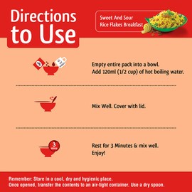 MTR 3 Min Breakfast Khatta Meetha Poha Cup, 80g