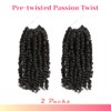 BOHOBABE Pre-twisted Passion Twist Crochet Hair 10 Inch Short Pre-looped