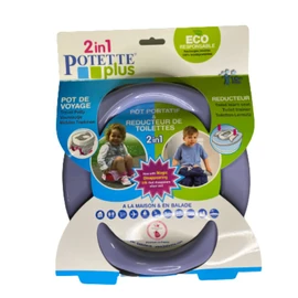 POTETTE PLUS 2 in 1 Travel Pot / Toilet Reducer - Purple/White