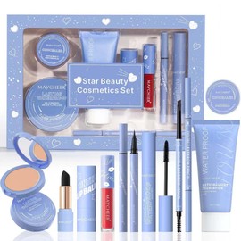 All In One Make Up Sets, 8-Piece Make Up Set, Make-Up Gift Set for Women and Girls, with Lip Gloss, Lipstick, Concealer, Eyeliner and Foundation, Perfect Gift for Christmas Day