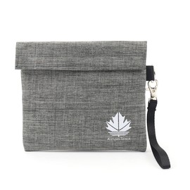 Velcro Clutch Bag,Money Organizer,Secure Odorless Pouch for Home & Travel(7"x 6" grey),Small Smell Proof Bags,Durable Odor Proof Bag for coffee,Outdoor pet food handbag,Scent resistent Container.