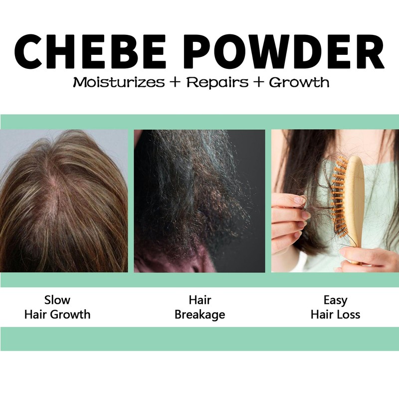 WOZUTUNT Organic African Chebe Powder for Enhanced Hair Growth, Strength