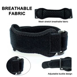 GWAWG Patella Knee Support Tendon Knee Strap for Men and Women Patella Bandage with Storage Bag Adjustable Strap for Hiking, Running, Sports, Basketball, Football, Tennis, Volleyball, Pack of 2