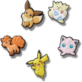 Crocs Jibbitz Pokémon Shoe Charms, Pikachu/Eevee, 5-Pack