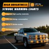 Raryloy LED Emergency Amber Strobe Flashing Grille Strobe Lights for