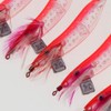 Perfeclan 5 Pieces Luminous Squid Jigs Saltwater Hooks for Fishing