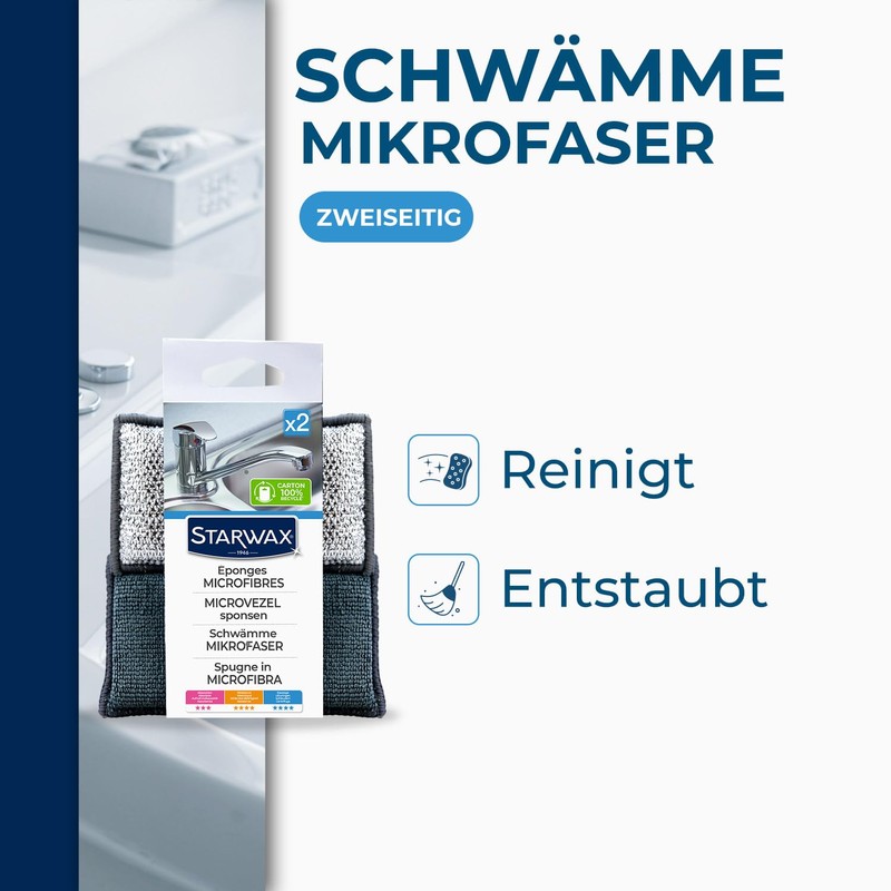 Starwax 2 x Microfibre Sponges