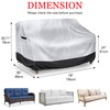 Outdoor Couch Cover Waterproof, 600D Heavy Duty 2-Seater Outdoor Sofa