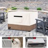 Fire Pit Cover Square, Outdoor Heavy Duty Durable 600D Tear-Resistant