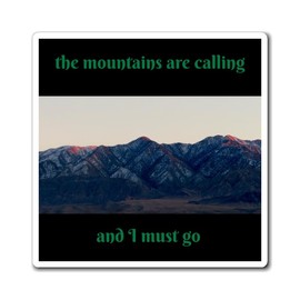 Mountain Magnets, Adventure Fridge Magnets, Wanderlust Kitchen Decor, Outdoorsy Gift, Nature Lover Home Accessories - Color: 3" × 3"
