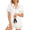 Leikar Womens Pajama Sets Shorts Button Down Pajama Sets Sleepwear