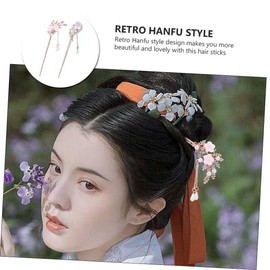 minkissy Sets Retro Hanfu Style Flower Hair Sticks Fashionable National Style Hairpin for Ladies Pcs