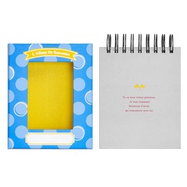 Nakabayashi A-FTPT-301-B Frame Case Album, Vertical Type, L Size, Holds 60 Sheets, Dots, Blue