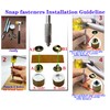 15MM Leather snap Fasteners kit Brass Heavy Duty with Sharp