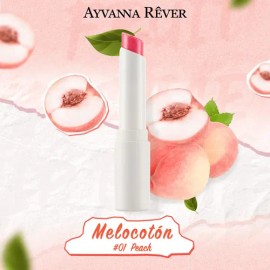 Ayvanna Rêver Bálsamo Labial Vitality Kiss con Melocotón, Hidratación Duradera,aroma Dulce Natural,lo Esencial Para Un Verano Seco