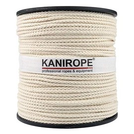 Cotton Rope Cord 4mm 100m Braided Color Natural (Beige)