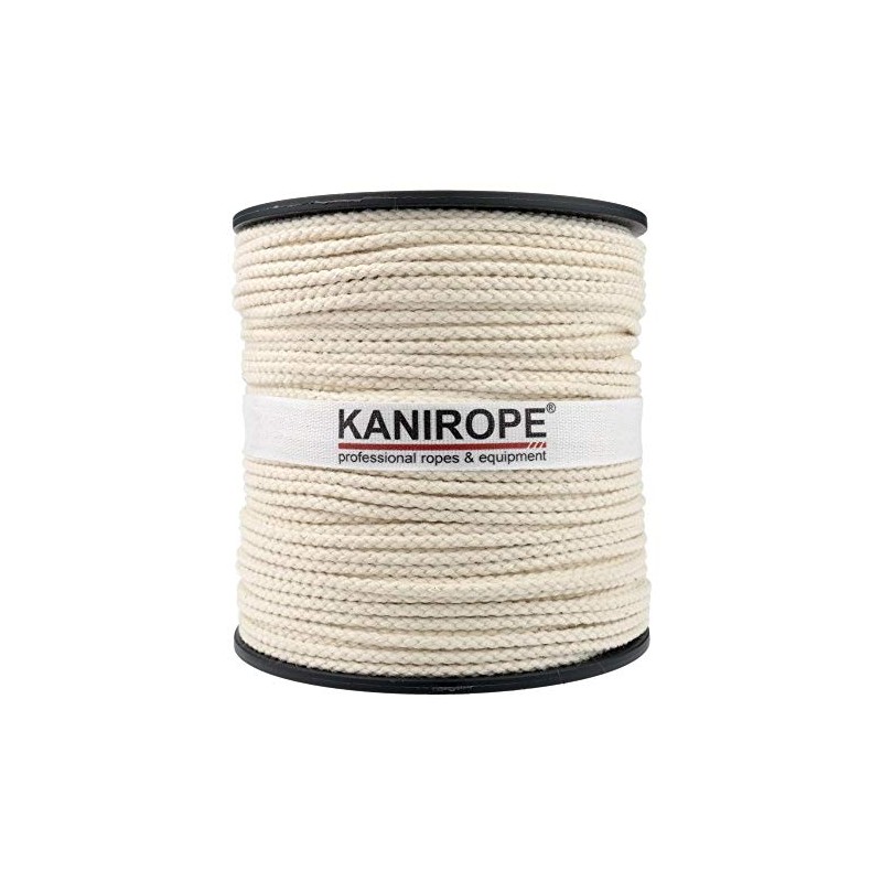 Cotton Rope Cord 4mm 100m Braided Color Natural (Beige)