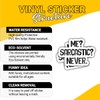 3 Pcs Me Sarcastic Never Stickers – Funny Sarcastic Quote