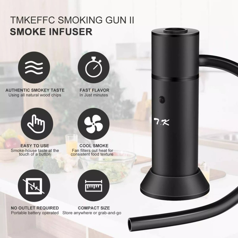 TMKEFFC Smoking Gun Portable Smoker Infuser, Handheld Cocktail Smoke Food
