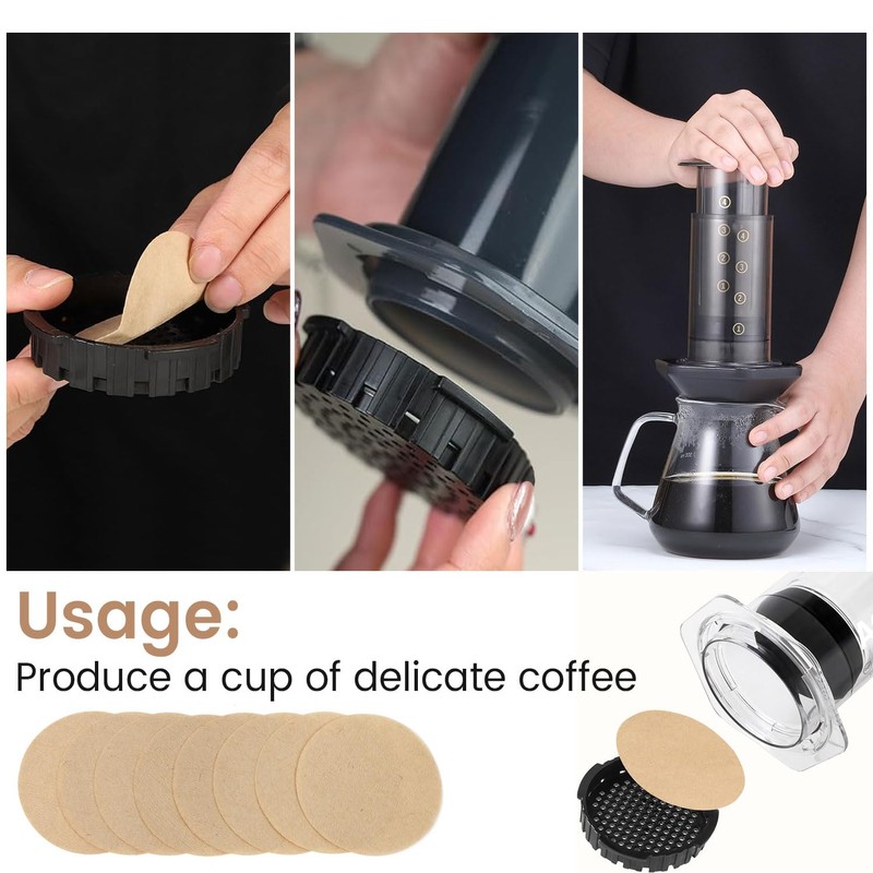 Replacement Coffee Filters Clinuse 400 Count, Compatible with Aeropress Coffee