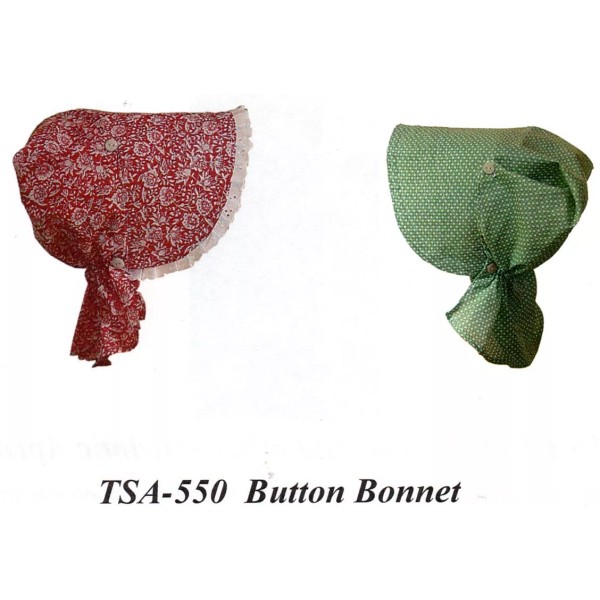 Timeless Stitches Civil War Style SUN BONNET BUTTON BONNET Timeless