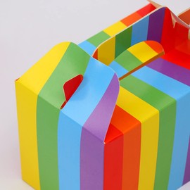 24 Pack Party Favor Treat Boxes Thickened Paper Gift Box Candy Snack Goodie Bag for Birthdays Wedding Holiday Baby Shower Graduations 15 * 9 * 9CM (Rainbow)