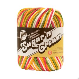 Lily Sugar 'n Cream Ombre Knitting Wool Yarn 56.7g - 2626 Mango Madness Ombre