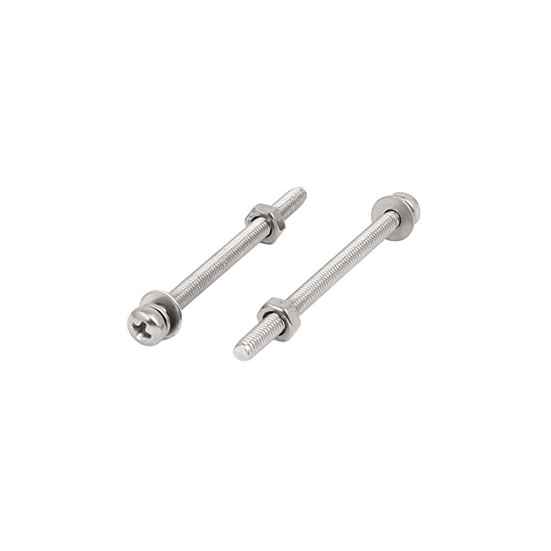 Sourcingmap M3 x 40mm 304 Stainless Steel Phillips Pan Head