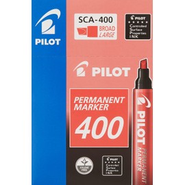 Pilot sca-400-r – Pack of 12 Permanent Markers Conical Tip, Red