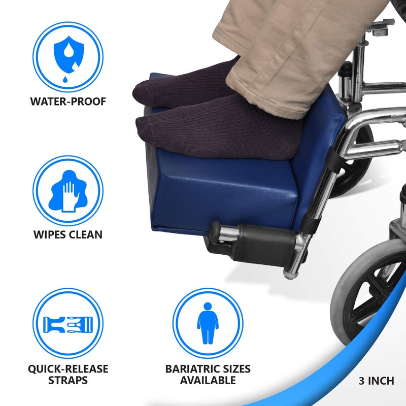 NYOrtho Wheelchair Foot-Rest Extender Elevating Pad - Leg Cushion Protector