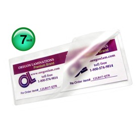 Oregon Lamination Hot Laminating Pouches, Vertical Half Letter, 7 Mil 4.75 x 11.5 Inches, Clear Plastic Glossy [25 Pack] 12LR07-QTR