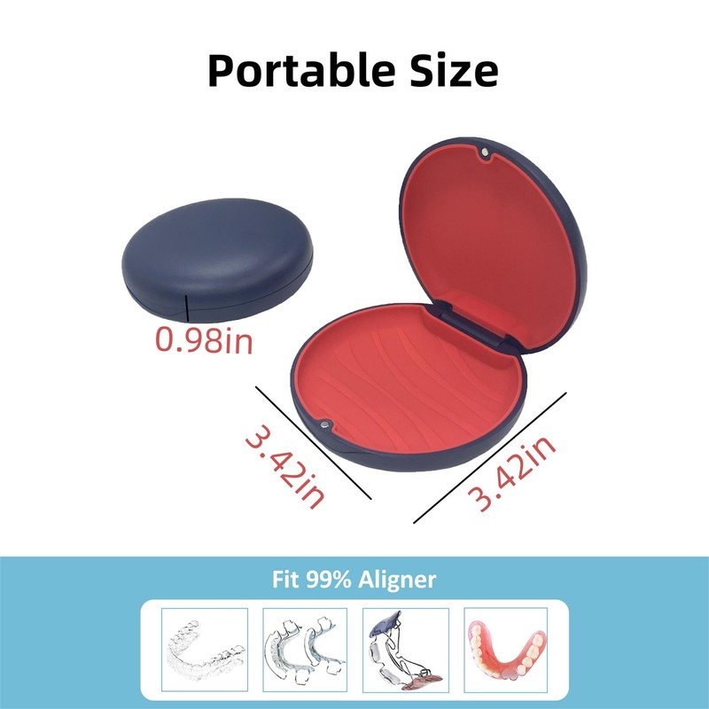 Retainer Case,Cute Slim Aligner Case Compatible with Invisalign,Customized Magnetic Closure