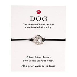Dog Paw Print Bracelet Pet Loss Memorial Gifts for Dogs Lovers Gift for Women Men Loss of Dog Sympathy Gifts Dog Bracelet for Girls