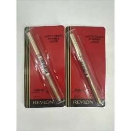 Revlon LOT OF 2 Revlon Softstroke Powder Liner Eyeliner .05 oz Each x2 Iced Gold NEW