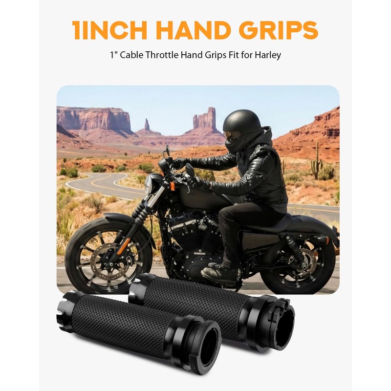 PBYMT 1inch Handlebar Grips, Cable Throttle Control Hand Grips Fit