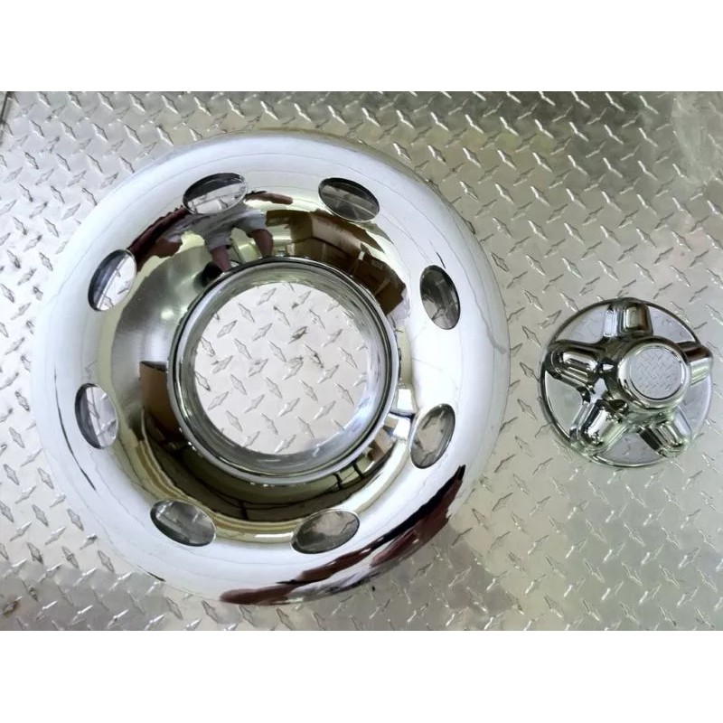 PHOENIX USA (2) 15" 2pc 5x4.5" BP Chrome Trailer Wheel