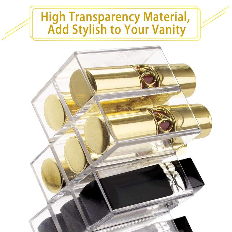 Nimiah Lipstick Holder Organizer for-Vanity - 16 Slots Lip Gloss