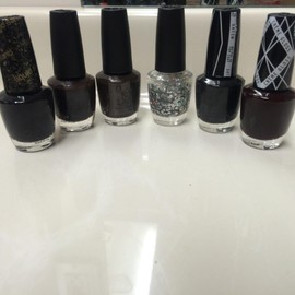 OPI Nail Polish Dark Shades & Glitter  Lot Set of 6 NEW FS  Some Disc & HTF  A