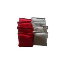 3 inch mini cornhole toss bags red and grey