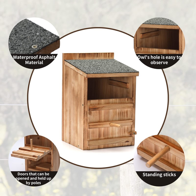 Owl House Premium Wooden Bird House Kit - Cedar Owl