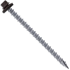 #10 Metal ROOFING SCREWS: (250) Screws x 3" DARK BROWN Hex Head Sheet Metal Roof Screw. Self starting/tapping metal to wood sheet metal siding screws. EPDM washer. for corrugated roofing