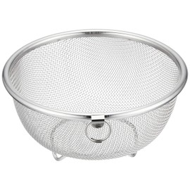 Pearl Metal Mini Colander, 5.9 inches (15 cm), Stainless Steel, At Aqua HB-4072, Silver