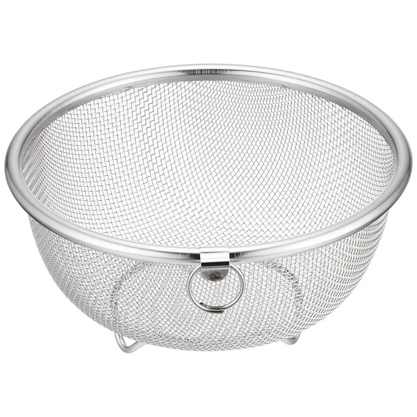 Pearl Metal Mini Colander, 5.9 inches (15 cm), Stainless Steel, At Aqua HB-4072, Silver