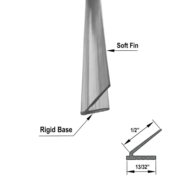 Gordon Glass® Clear Vinyl Jamb Seal for Framed and Frameless