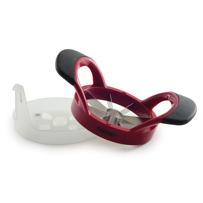 Norpro 5099 Grip Ez Fruit Wedger/Corer with Push Plate, 8