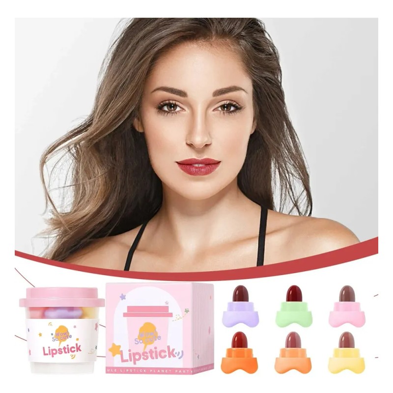 D Mini Set De Lápiz Labial Hidratante Efectivo De 6