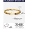 Bandmax Mens Bracelets 14K Gold Cuban Link Chain Bracelet for