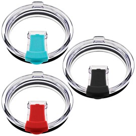 20 oz Tumbler Lids, Fits for YETI Rambler, Ozark Trail, Old Style Rtic and More, SENHAI 3 Pack Spill-proof Splash Resistant Lids Covers for Tumblers Cups