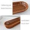 RT&BS Handwoven Utensil Basket, Artisan Mini Bread Basket, Flatware Storage